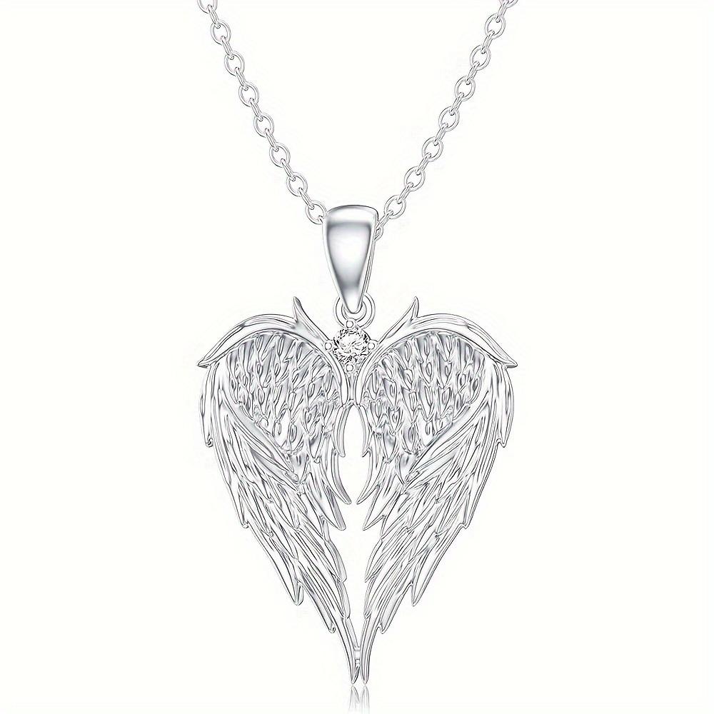 Heart Angel Wing Shaped For Women Pendant Necklace, Exquisite able Versatile Banquet Party Daily Wear Jewelry