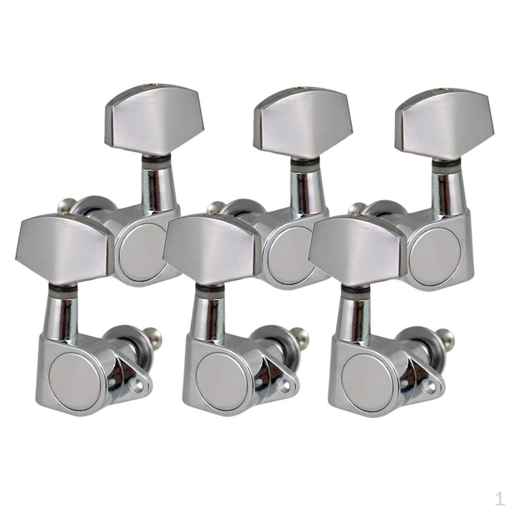 Square Button String Tuning Peg for Electric Guitar 3R3L