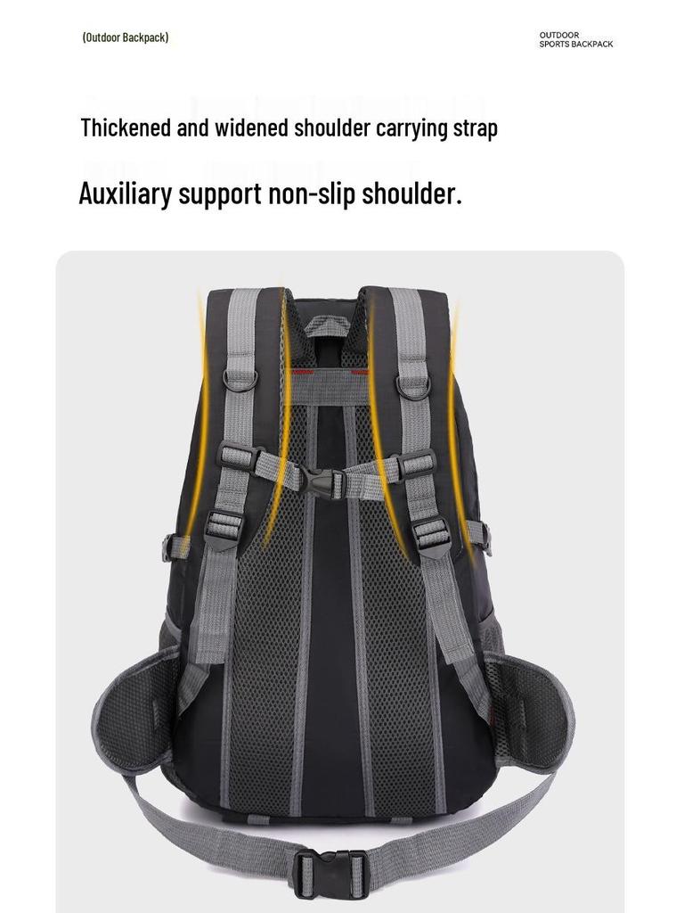 Adjustable Trekking Poles & Large Capacity Hiking Backpack with Waist Support, Multifunctional for Outdoor Camping and Mountaineering.