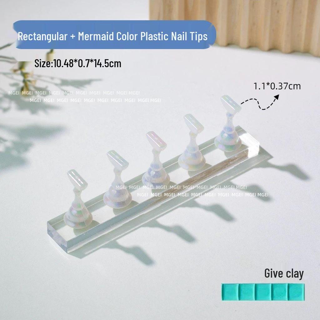 Non-Magnetic Nail Art Finger Cots: Cat Eye Acrylic Practice Base & Wearable Nail Pattern Stand