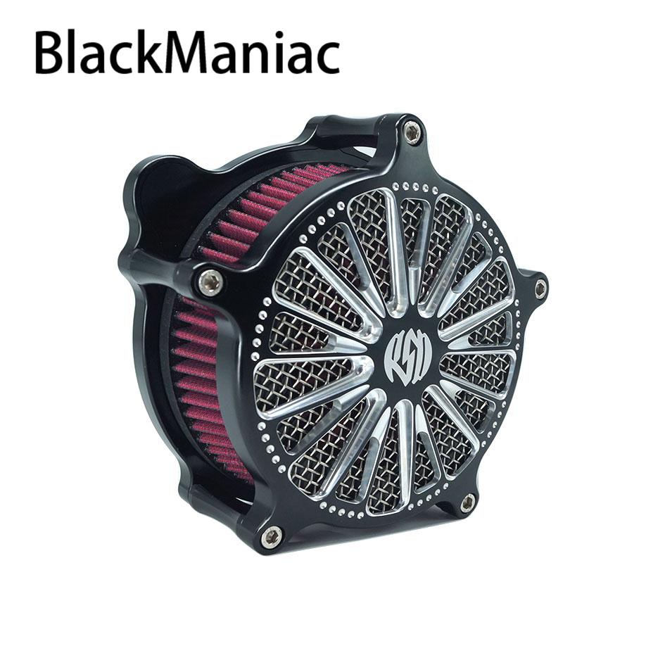 RSD Mar Turbo Venturi Air Cleaner Intake Filter For Harley Sportster XL 883 1200 Dyna FXD FXDB Touring FLHRC FLHTC Softail FXSTB