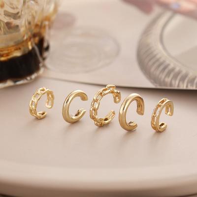Metal Ear Buckle Female Ear Clip Korean Earrings for Women Clip Earrings Set Cartilage Ear Cuff