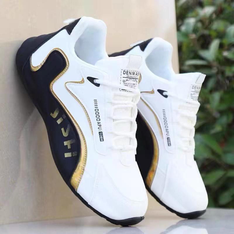 

Breathable mesh comfortable new summer casual color matching sports shoes simple and low 39 черный белый