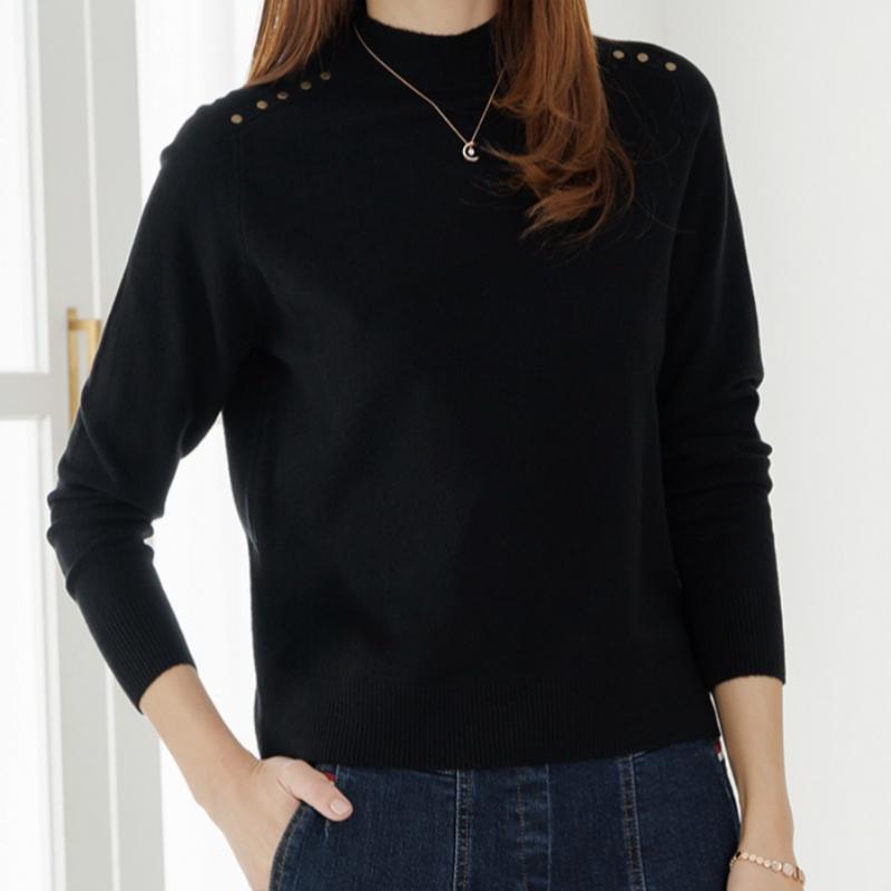Dedra Long Sleeve High Neck Knit Knd4019 Yc