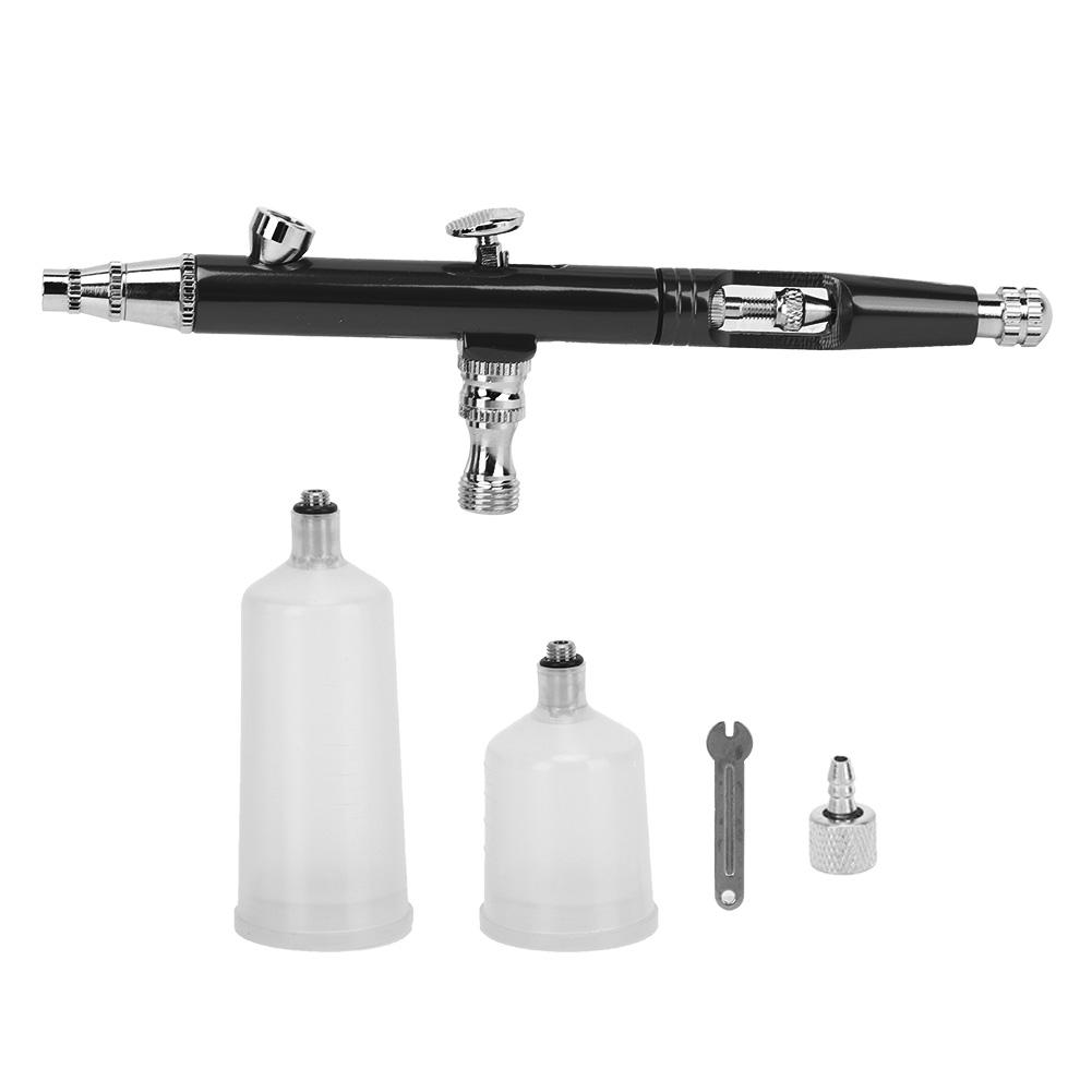 AR131 Lackierspritzpistole Kunst Airbrush Werkzeug DIY Farbspritzgerät Pneumatische Spritzpistole Schwarz