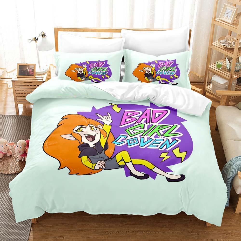 

Новий набір постільної білизни Bad Girl Coven Single Twin Full Queen Size Bed Set Adult Kid Bedroom Complets Compets Аніме Bed Set Set EU Twin 135x200cm