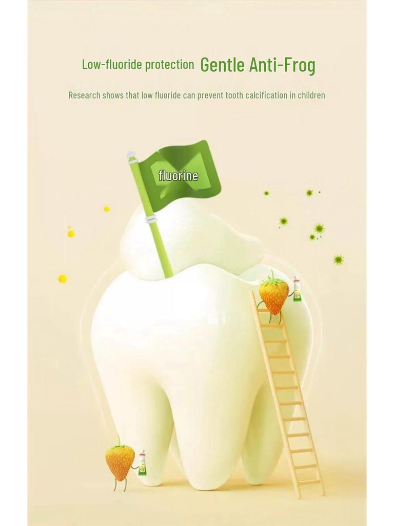 Hebei Kids Fruit-Flavored Toothpaste with Olaflur for Gum Protection & Stain Removal, Non-Spicy