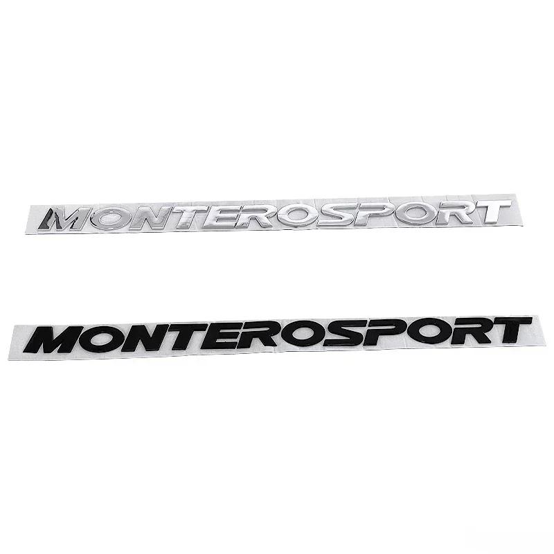 3D Chromowane Czarne Wypukłe Litery Tylna Klapa Bagażnika Emblemat Odznaka Naklejka dla Mitsubishi MONTERO SPORT Akcesoria Samochodowe