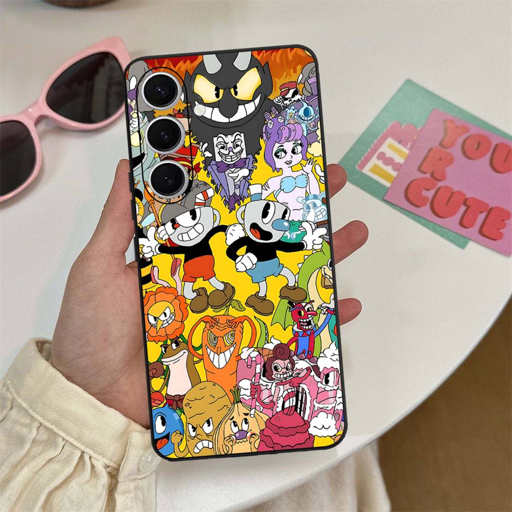 C-Cuphead Klasická hra Pouzdro na telefon Pro Samsung S 24 Fe 25 Ultra Plus 20 Lite 21 30 22 23 24 22 Ultra 5G Fundas