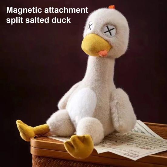 Magnetic Detachable Duck Plush Toy 8.66 Inch Soft Plush DIY Magnetic Split Duck