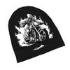 2D Flat Printing Motorcycle Motorbiker Biker Minimalist Knit Hat Designed for Adults Who Enjoy Quiet Style Complements Neutral Tones And Effortless Ou