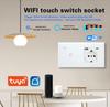 European Standard WIFI Smart Switch: Single Round Tempered Glass Voice & APP-Controlled Panel.
