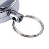 Retractable Elastic Keychain Metal Badge Reel Safety Key Buckle Burglar Trinket ID Card Holder