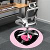 1pc Heart Vinyl Office Round Area Rug,  Mat Suitable For Office, Under Office Chairs Bedroom Living Room Home Decor, Room Deco