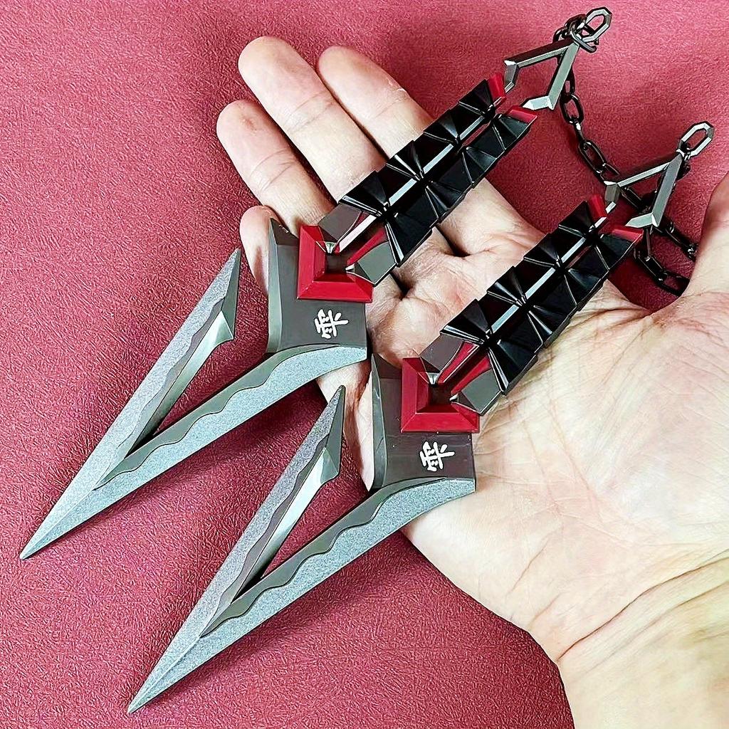 8.6inch Valorant Katana Anime Cosplay Prop Metal Sword Ninja Star Kunai Real Size Japanese Katana Original Samurai Sabre Toy