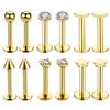 12PC Crystal Labret Piercing Set 16G Heart Tragus Piercing Earring Lot Conch Piercing Set Lip Labret Stud Pack Lobe Earring Bulk