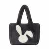 Casual Faux Fur Shoulder Bag Soft Large Capacity Shopper Handbag Rabbit Print Furry Fluffy Fluffy Handbag Women Use