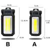 Rechargeable COB LED Work Light Ultra Bright Portable Outdoor Solar Inspection Lamp Flexible Folding Hidden Hook