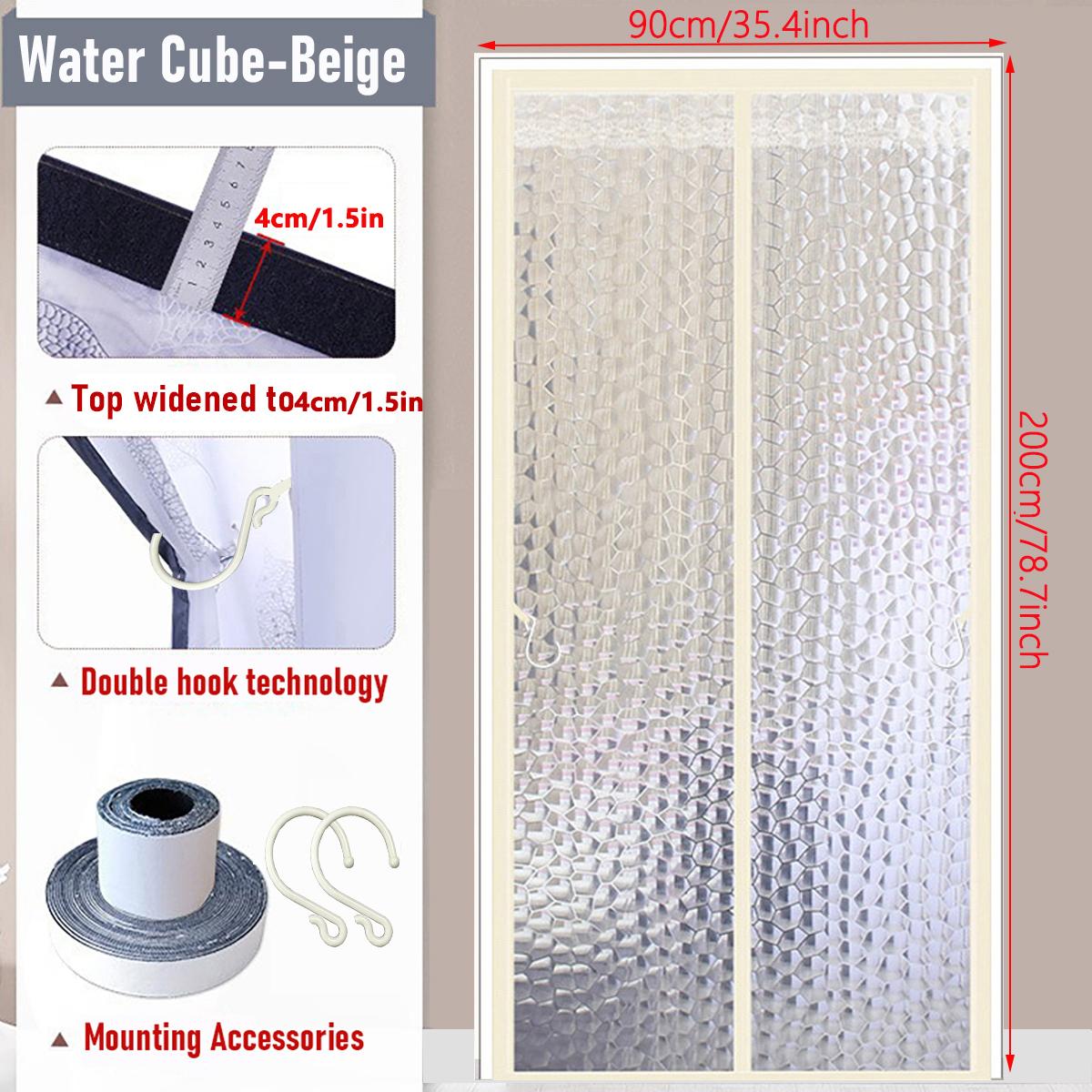 

Магнитная теплоизоляционная дверная занавеска, противомоскитная и бесшумная. Для кондиционера Отопление Комната Семейная Кухня W 90cm x H 200cm белый