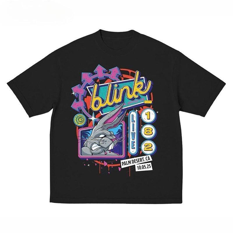 

BLINK 182 Band Poppunk Style Evil Rabbit Classic Smiley Face Trendy Brand American Style Nextgeneration Mens Tshirt M