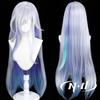 ND Genshin Impact Skirk Cosplay Wig Heat Resistant Synthetic for Comic Con Theme Party High Quality Kanekalon Cosplay Hair Wig
