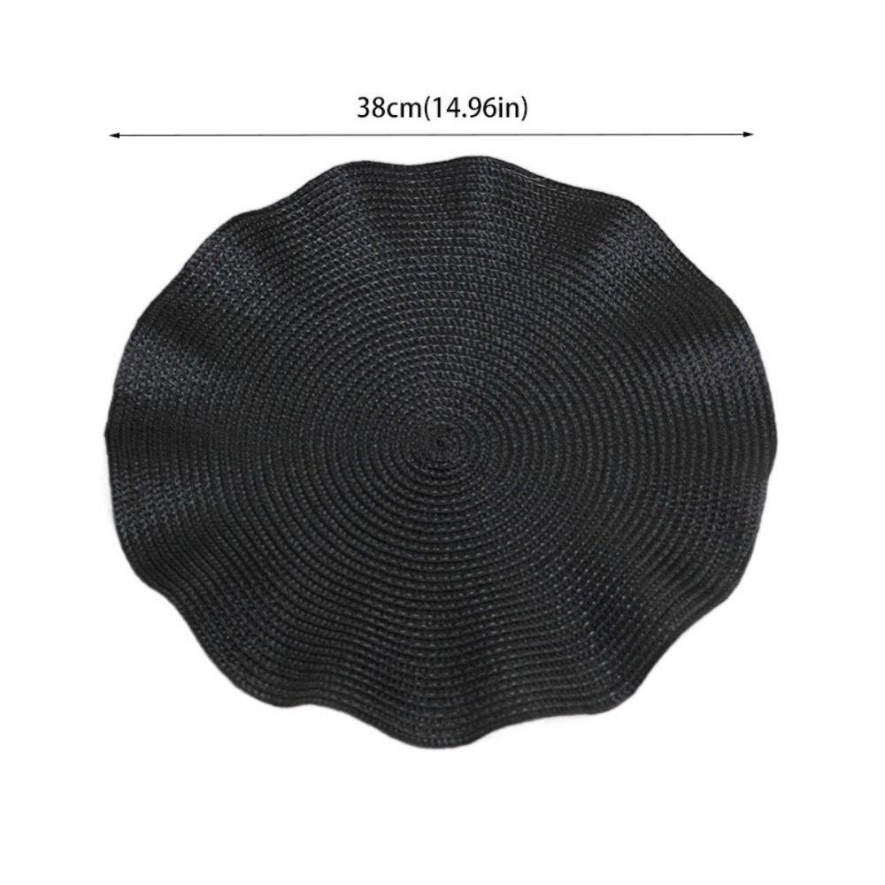 4Pcs Washable Table Mat Heat-resistant Coaster Household Braided Placemat  Party
