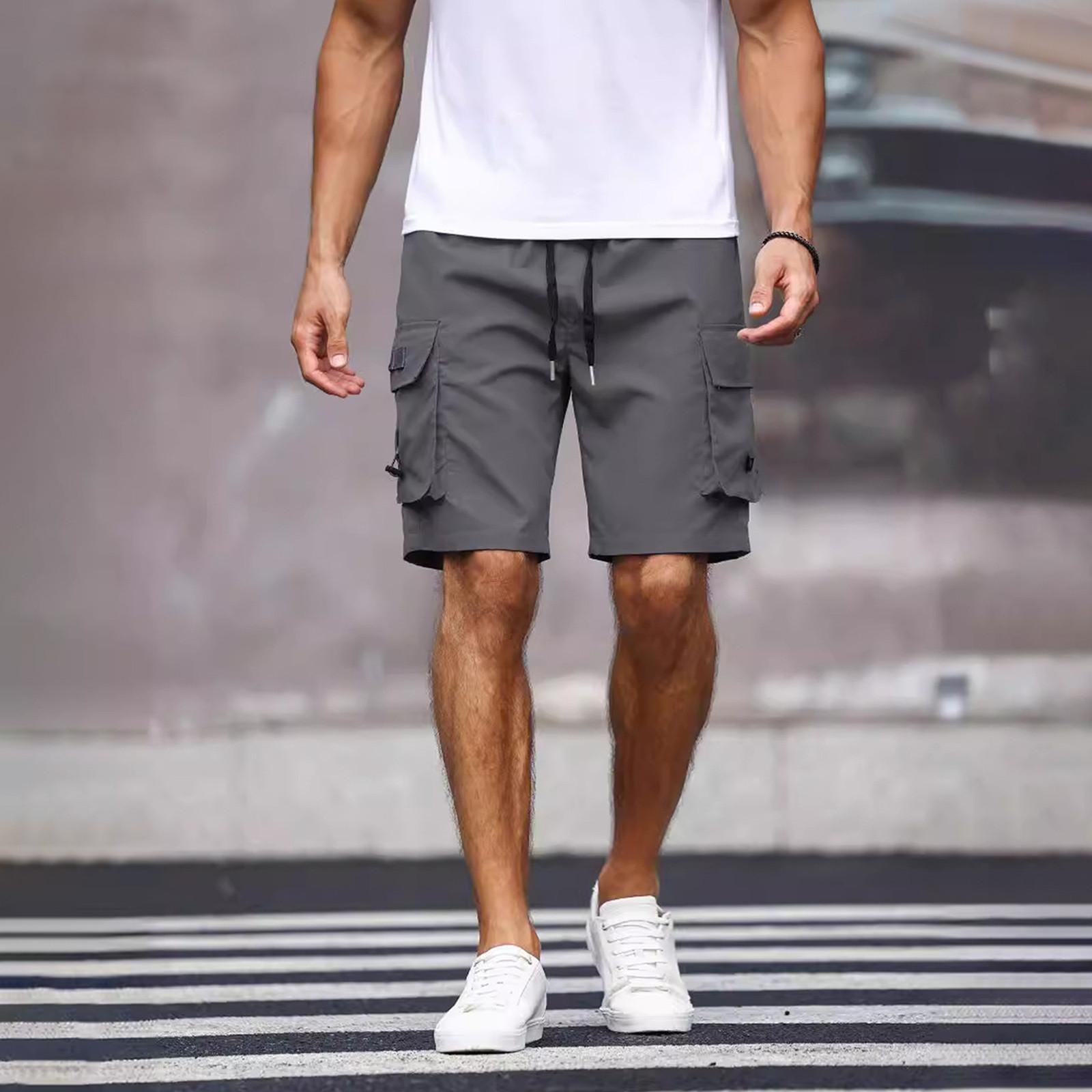 

Мужские шорты карго Модные Свободные Большого размера Мужские шорты Многокарманные Повседневные брюки XXL