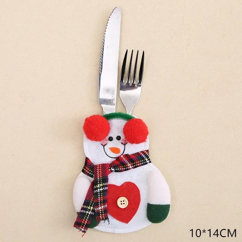 

Noel Christmas Decorations for Home Dinner Table Decor New Year Christmas Gift Tableware Fork Holder Bag Navidad
