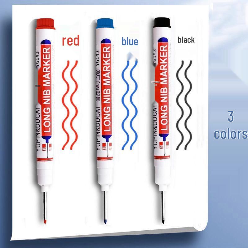 Long Nozzle Waterproof Marker for Woodworking & Tile Drilling
