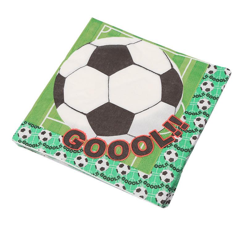 Party Football Theme Tableware Plates Napkins Flag Birthday Kids Favors Cartoon