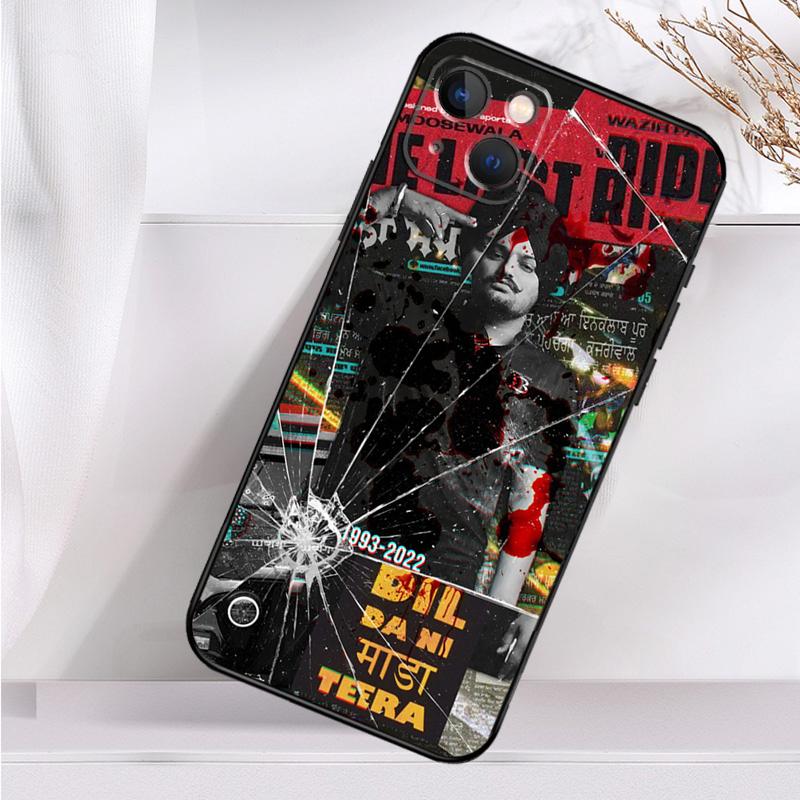 Indian Rapper Sidhu Moose Wala Phone Case For iPhone 16 15 14 13 12 11 Pro Max Mini X XR XS Max 7 8 Plus Back Cover