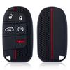 Silicone Car Key Cover Case For Fiat Dodge Ram Charger Journey Durango Jeep Grand Cherokee Chrysler Keyless Fob Shell Holder
