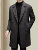 Men's Premium Double-Sided Wool Alpaca Double-Breasted Long Coat for Autumn/Winter