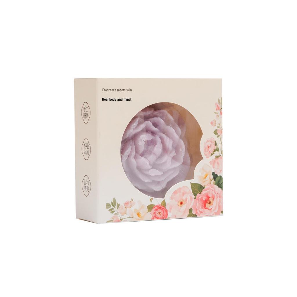 Mugwort Aromatic Essential Oil Handmade Soap - Long-Lasting Rose Scent for Bath and Facial Cleansing