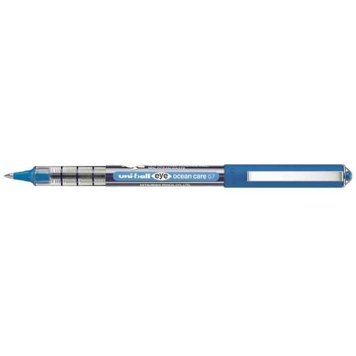 Stylo roller - uni-ball - Eye Ocean Care 0.7 - Bleu - Pointe moyenne - Non rechargeable