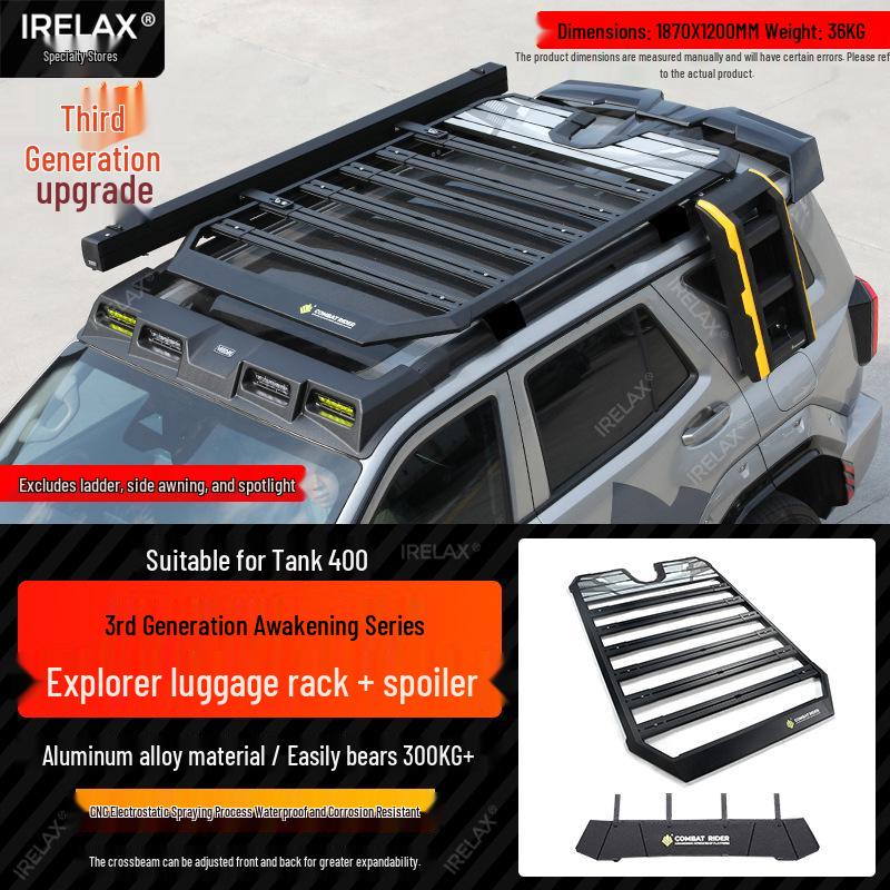 Tank 400 Hi4t Explorer Roof Platform with Side Ladder and Backpack Holder