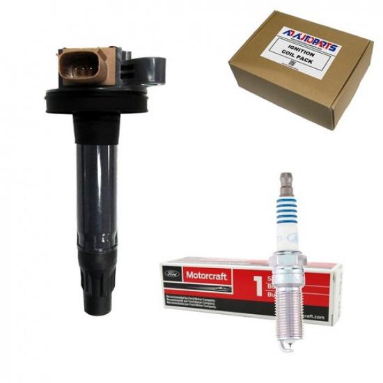 1 ADP Ignition Coil + 1 OEM SP534 Iridium Spark Plug For F-150 Flex MKS MKT