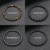 Nuevo Pulsera de Piedra para Hombre Hecha a Mano Con Piedra de Nacimiento 6mm Ojo de Tigre Lava Hematita Pulsera Curativa Accesorios de Muñeca para Novio Joias