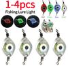 1-4pcs Mini Fishing Lure Light LED Attracting Fish Light Underwater Eye Shape Fishing Squid Fishing Bait Luminous Lure