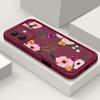 Luxury Floral Print TPU Matte Case For iPhone 16 Pro Max 15 Pro 14 13 12 11 XS XR 8 7 Soft Silicone Shockproof Phone Cover
