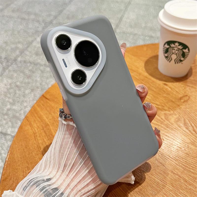 Potrivit pentru husă telefon mobil Huawei Pura80 Silicon lichid P70pro Complet inclus Anti-cădere P70ultr Model jeleu culoare solidă