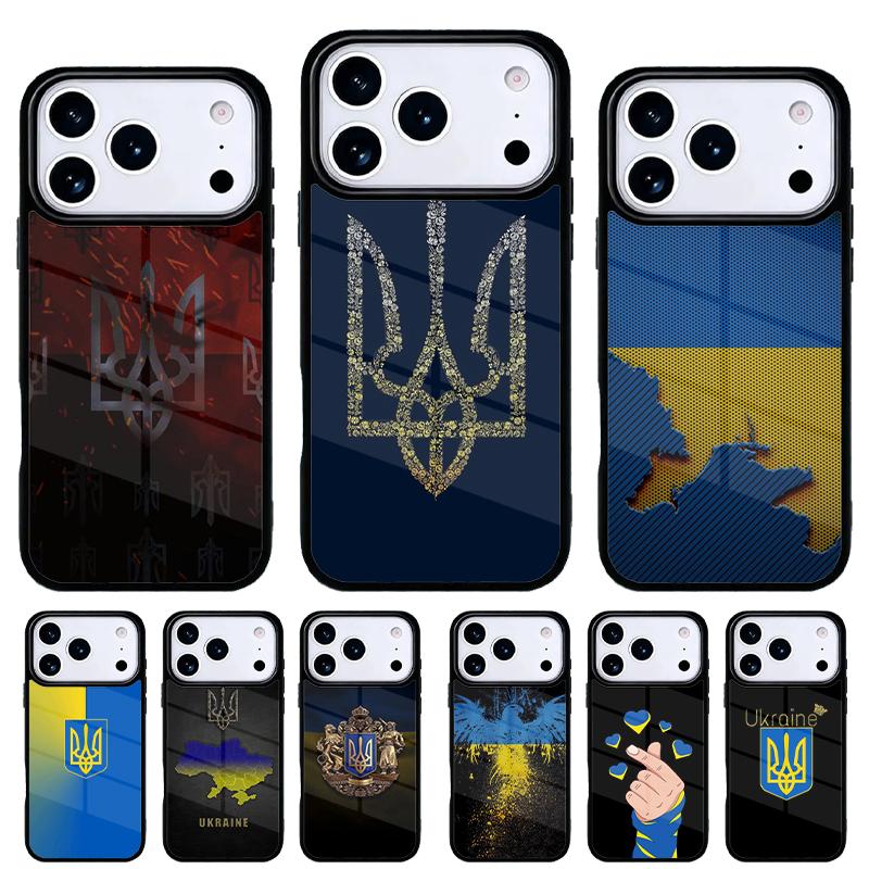 Grungy I Love U=kraine Heart Flag Phone Case for iPhone 17 16 15 14 13 Pro Max Back Cover for 12 11 Pro Coque
