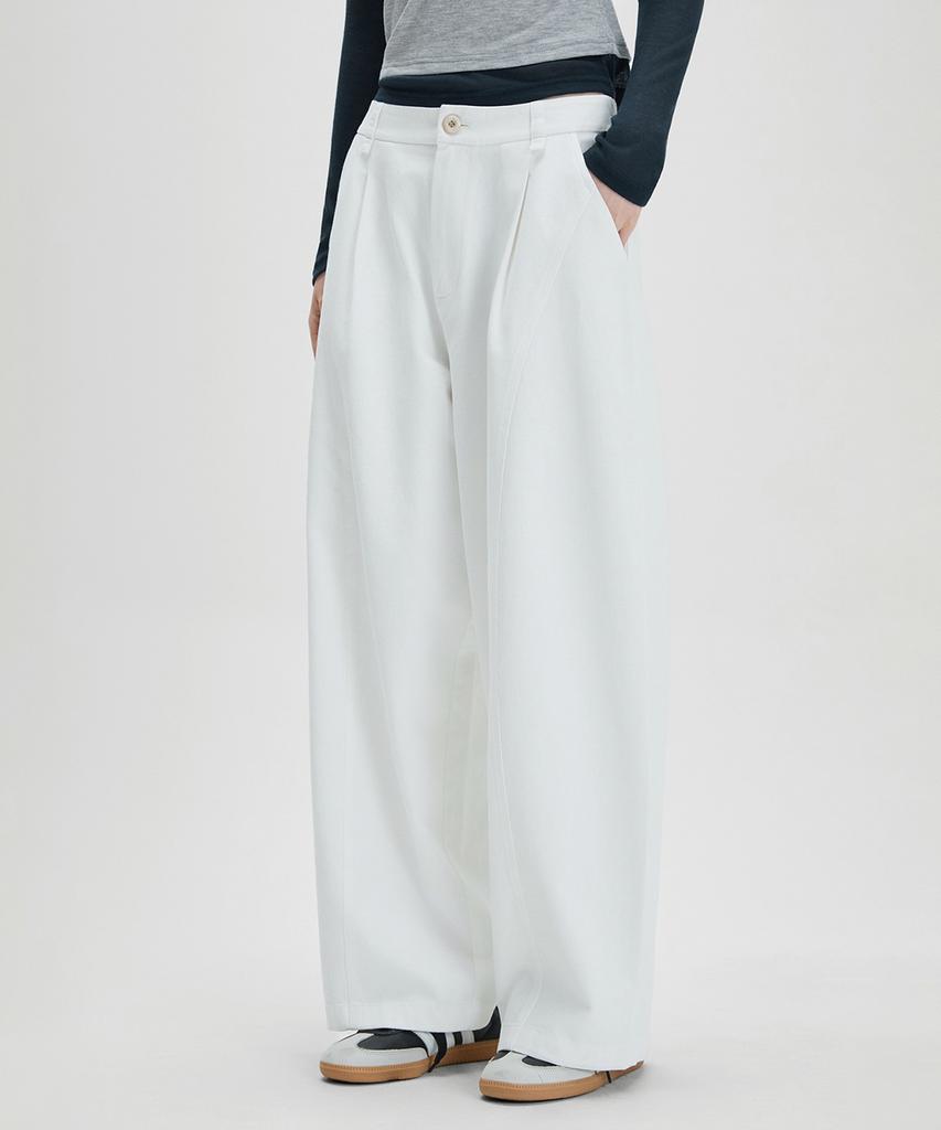 MIXXO Balloon Fit Single-Pleat Cotton Pants Re Tcg34Ss_Miwtcg51Qs