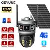 Cameră solară în aer liber lentilă duală 8MP 4G SIM IP 8000mAh Baterii Supraveghere video wireless V380 Protecție de securitate 360 CCTV