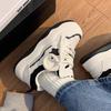Korean Style Women S Thick Sole Sneakers Ins Trendy Retro White Shoes