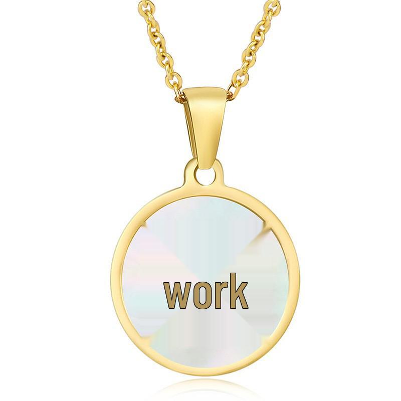 Elegant European & American Zodiac Pendant Necklace - Women's Gold Stainless Steel Constellation Charm