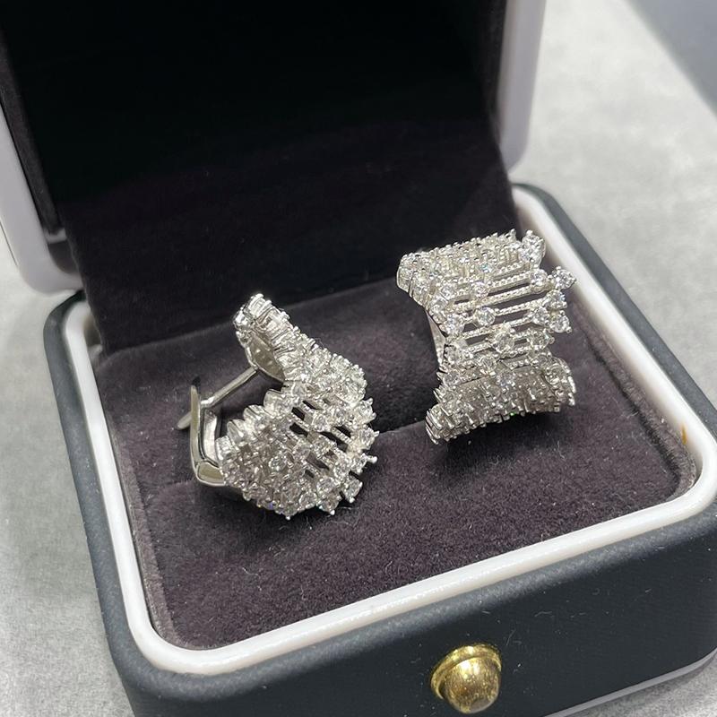 Musla Design Роскошные серьги-крестики из стерлингового серебра 925 пробы для женщин Изысканные вечерние аксессуары Высококачественная мода
