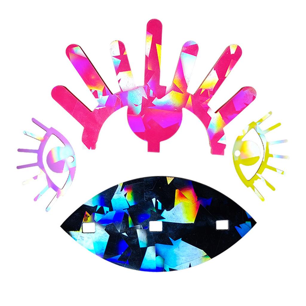 Holographic Rings Earrings Stand Molds Big-Eyed Ornament Storage Rack Epoxy Casting Mold for Home Party Table Decoration