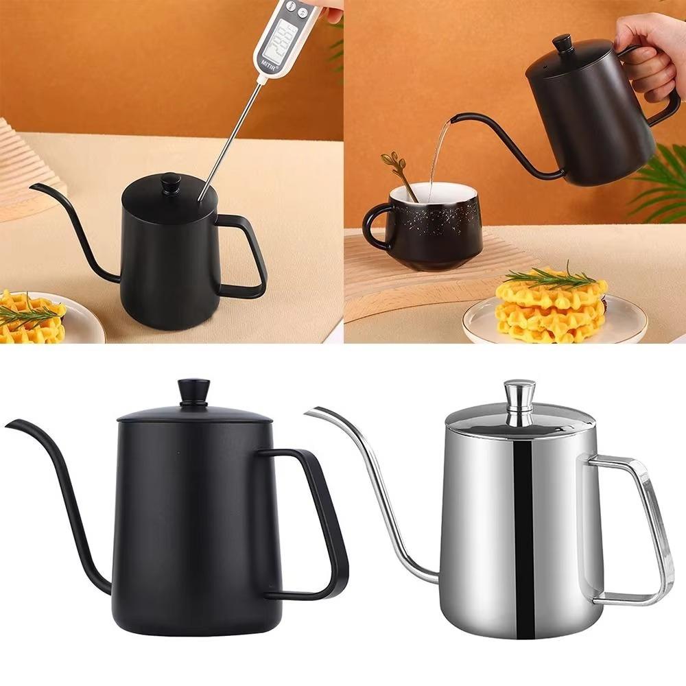 Narrow Spout Gooseneck Coffee Drip Kettle Stainless Steel Hand-poured Coffee Maker  Outdoor