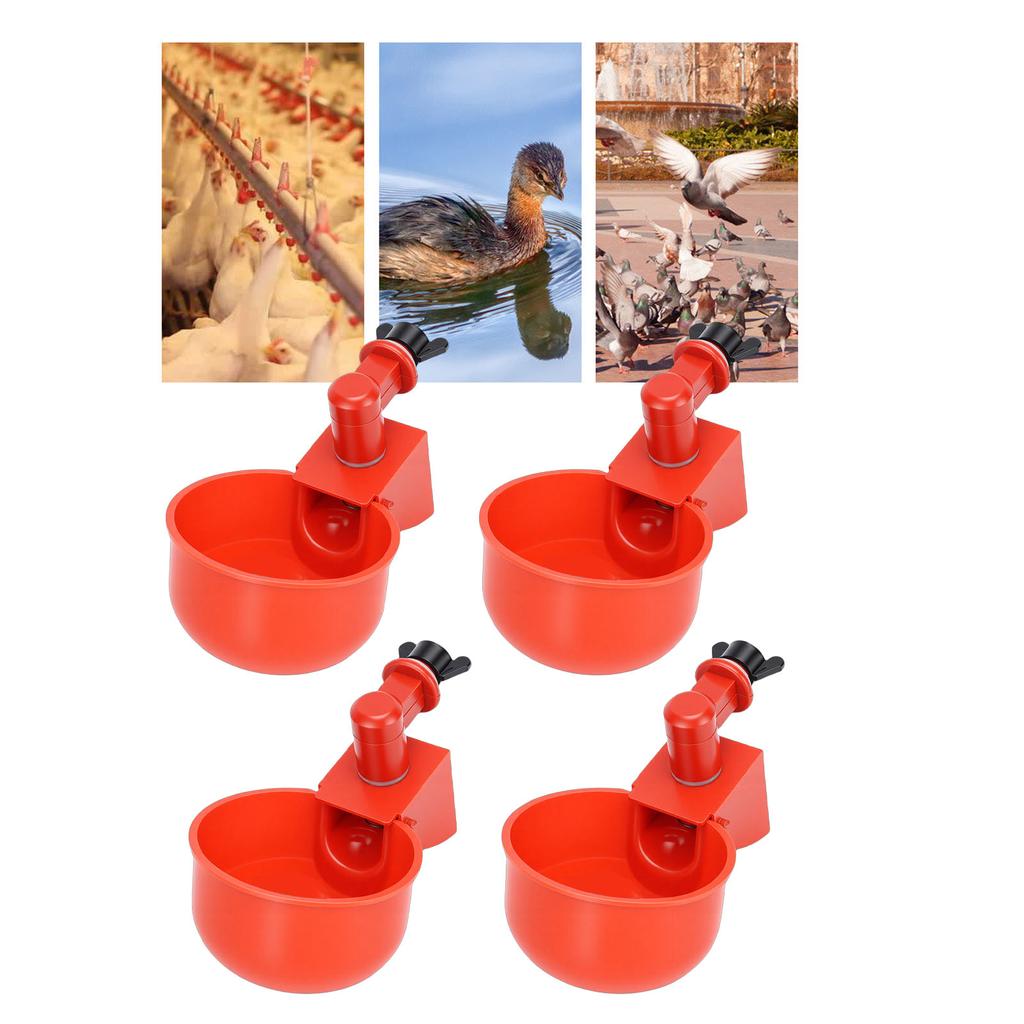 10PCS Automatic Chicken Waterer Cups with Electric Drill Bit Poultry Water Feeder Kit for   Goose Turkey